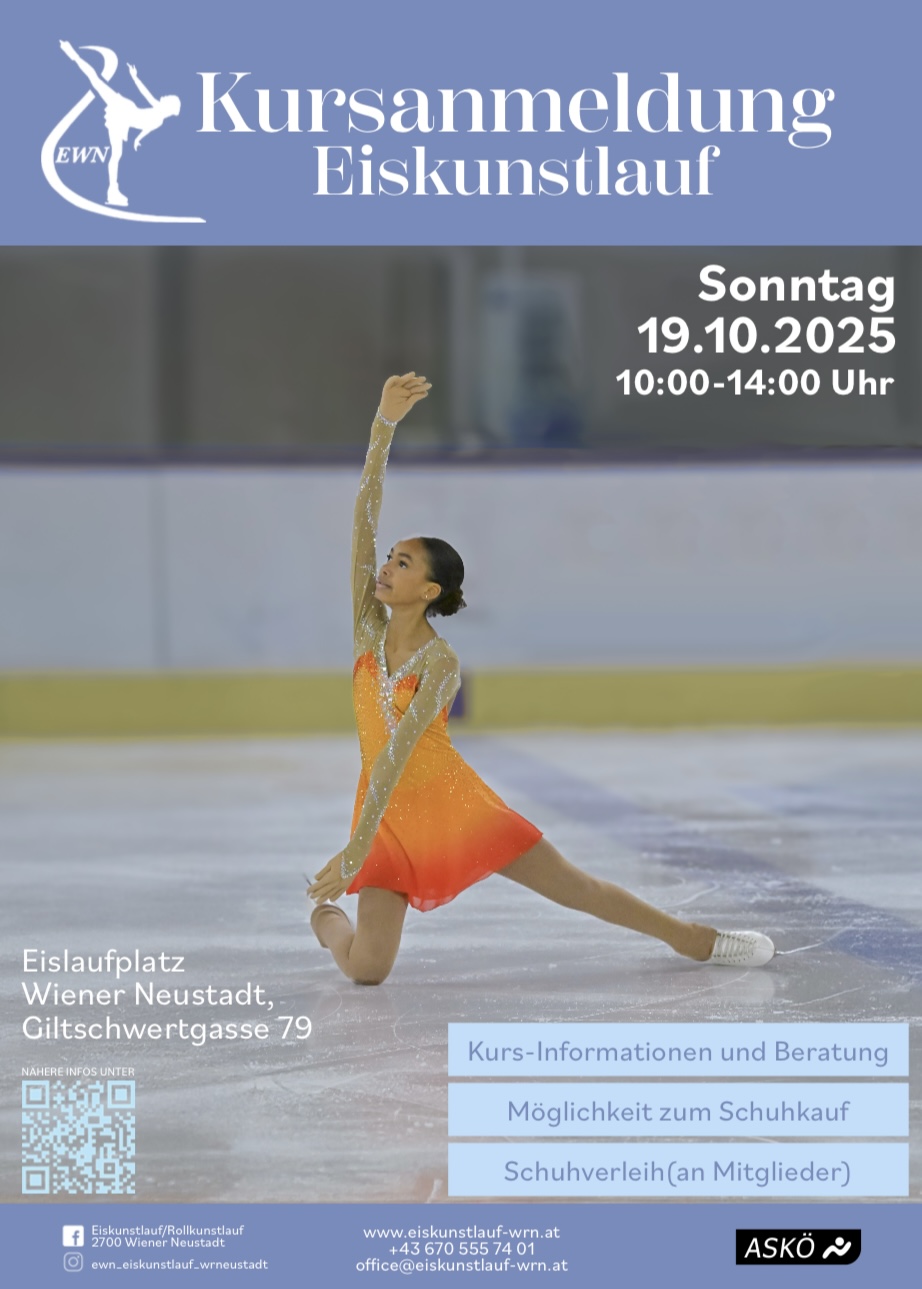 Eiskunstlauf: Anmeldung am 19. Oktober!